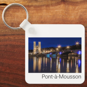 Pont a Mousson Panorama met Moselle Souvenir Sleutelhanger