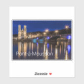 Pont a Mousson Panorama met Moselle Souvenir Sticker (Vel)
