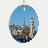 Pont Alexandre III en Grand Palais op een zonnige Keramisch Ornament (Rechts)
