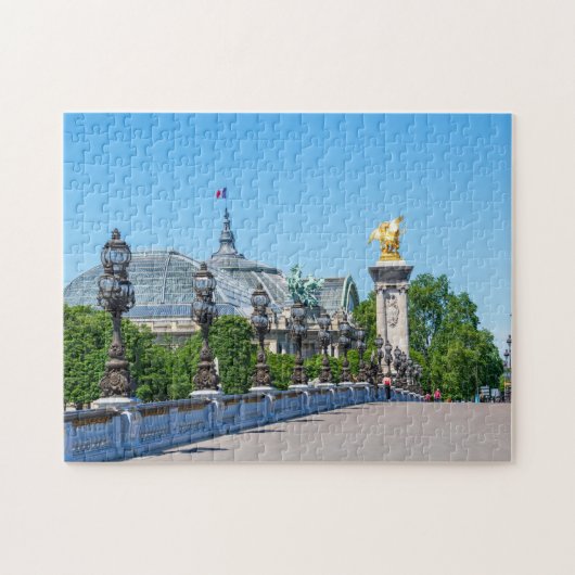 Pont Alexandre III en Grand Palais, Parijs, Frankr Legpuzzel (Horizontaal)