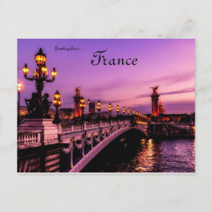 Pont Alexandre III Parijs Frankrijk Ansichtkaart Briefkaart