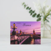 Pont Alexandre III Paris France Carte Postale (Debout devant)