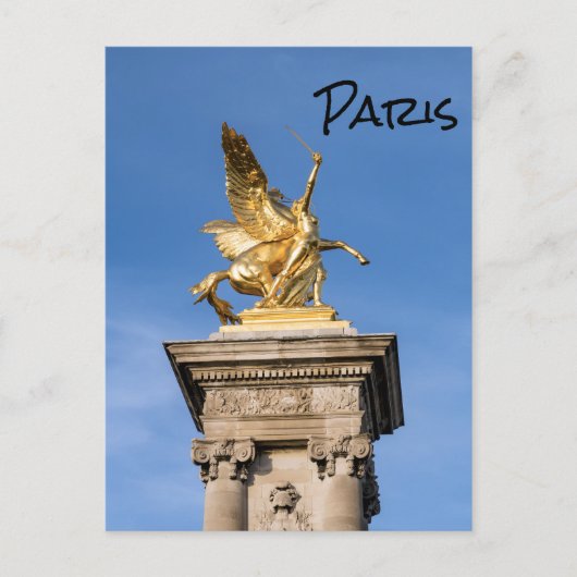 Pont Alexandre lll bridge - Parijs, Frankrijk Briefkaart (Voorkant)