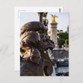 Pont Alexandre lll-brug - Parijs, Frankrijk Briefkaart (Voorkant / Achterkant)
