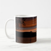Pont au coucher du soleil 2 Mug à café à deux tons (Gauche)