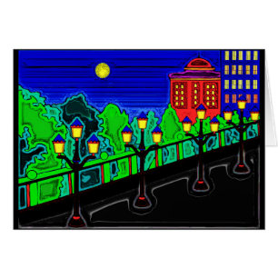 Pont avec des courriers de lampe