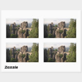 Pont Bastei en Allemagne rectangle autocollant (Feuille)