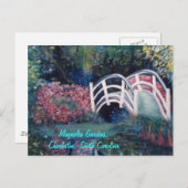 Pont blanc de invitation dans les jardins (Devant / Derrière)