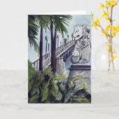 "Pont carte de voeux de lions" (Fleur jaune)