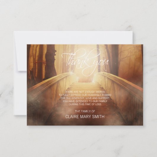 Pont commémoratif de MERCI de sympathie croisant (Devant)