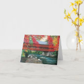 Pont couvert dans la carte de note de la (Fleur jaune)