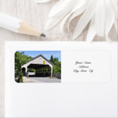 Pont couvert de la gorge de Quechee - Étiquette de (En situation)