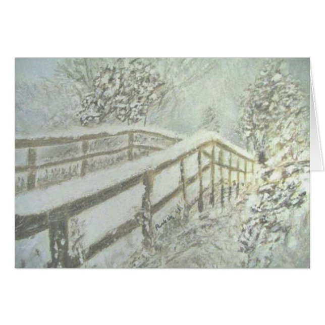Pont couvert de neige (Devant Horizontal)