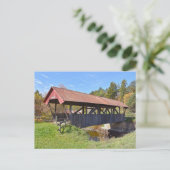 Pont couvert de Randall, Lyndon, carte postale du (Debout devant)
