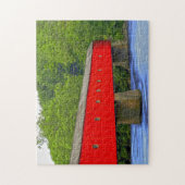 Pont couvert du Connecticut. Puzzle (Vertical)