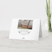 Pont couvert du ruisseau Simpson Carte de Noël (Dos)