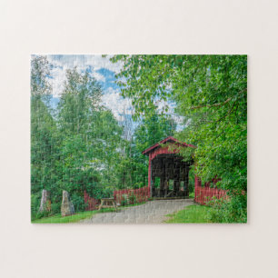 Pont couvert du Vermont. Jigsaw Puzzle