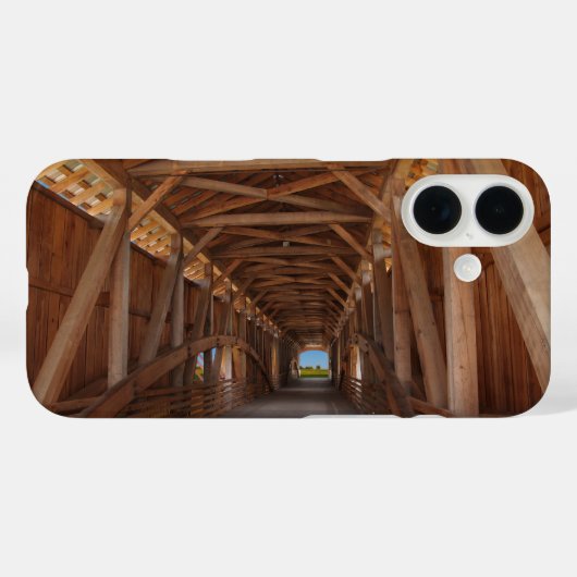 Pont couvert en Indiana coque iphone (Verso (horizontal))