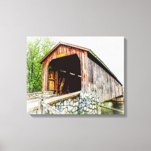 Pont couvert — Impression d'art en toile