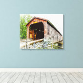 Pont couvert — Impression d'art en toile (Insitu (Plancher de Bois))