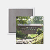 Pont couvert Opelika Alabama Magnet photo (Recto/Verso)