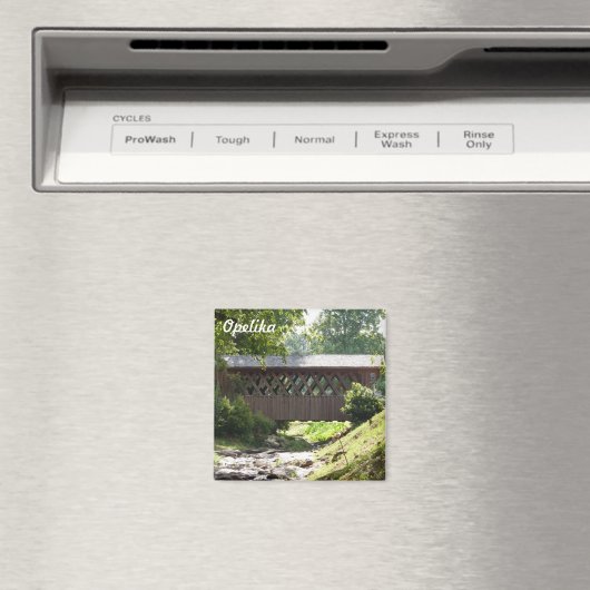 Pont couvert Opelika Alabama Magnet photo (In Situ (Lave-vaisselle))