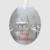 Pont couvert photo neige Noël (devant)