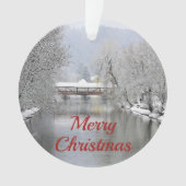 Pont couvert photo neige Noël (devant)