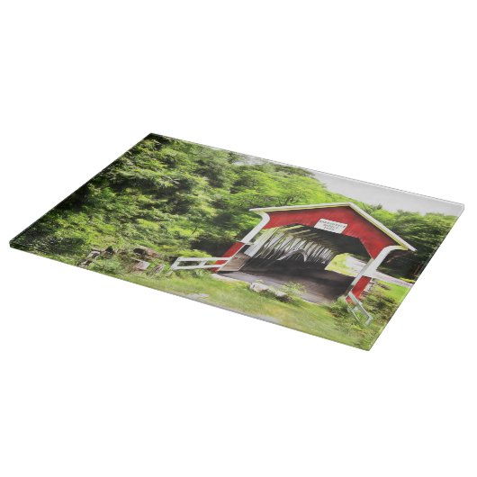 Pont couvert Planche à découper en verre (Coin)