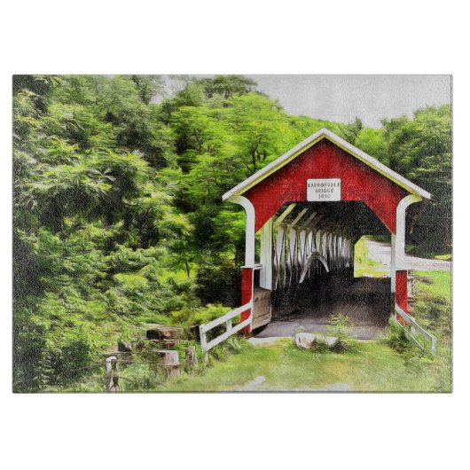 Pont couvert Planche à découper en verre (Devant)