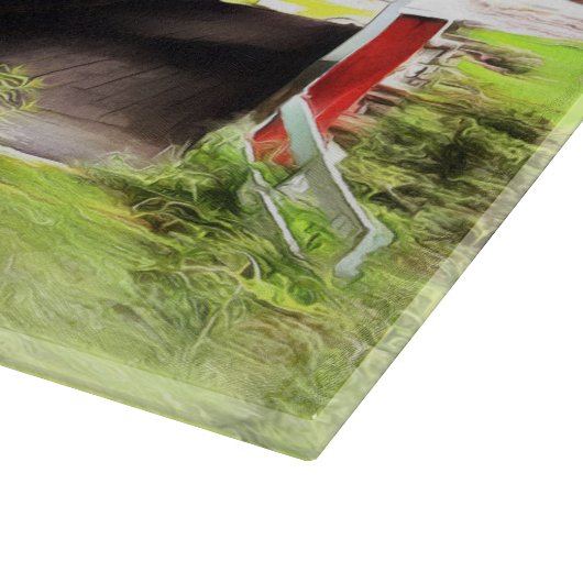 Pont couvert Planche à découper en verre (Coin)