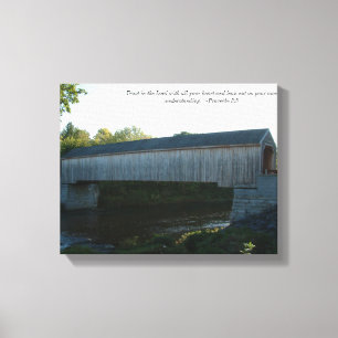 Pont couvert sur toile