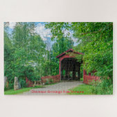 Pont couvert Vermont Jigsaw Puzzle (Horizontal)