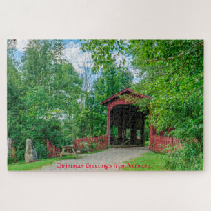 Pont couvert Vermont Jigsaw Puzzle