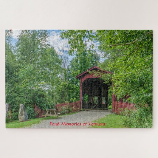Pont couvert Vermont Jigsaw Puzzle (Horizontal)