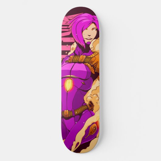 Pont Cyberpunk Girl Skateboard (Recto)