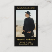 Pont d'amour Carte photo de prière Black Memorial (Devant)