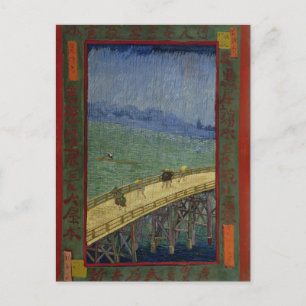 Pont dans la carte postale Pluie