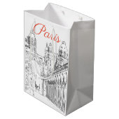 Pont de Bir-Hakeim over de Seine - Parijs, Frankri Medium Cadeauzakje (Achterkant Gekanteld)