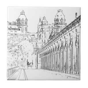 Pont de Bir-Hakeim - Parijs, Frankrijk Tegeltje