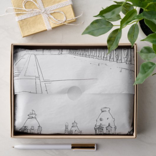 Pont de Bir-Hakeim - Parijs, Frankrijk Tissuepapier (Geschenk)