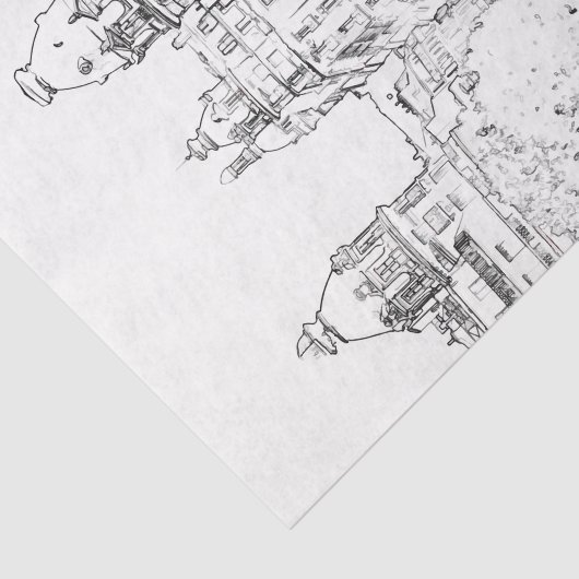 Pont de Bir-Hakeim - Parijs, Frankrijk Tissuepapier (Detail)