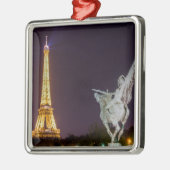 Pont de Bir-Hakeim ’s nachts - Parijs, Frankrijk Metalen Ornament (Links)