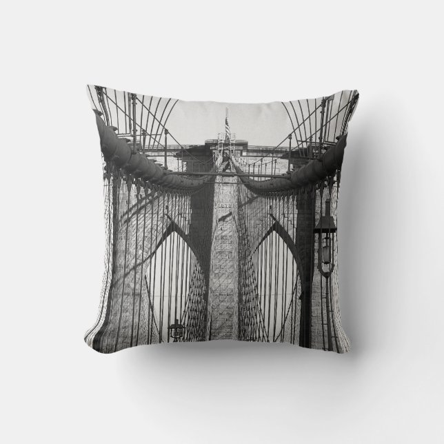Pont de Brooklyn, coussin de lancer de thème de (Recto)