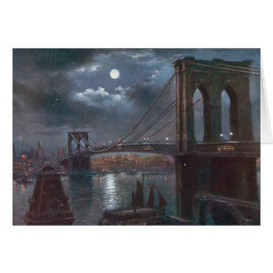 Pont de Brooklyn par clair de lune