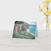 Pont de crique de Bixby - carte de voeux (Fleur jaune)