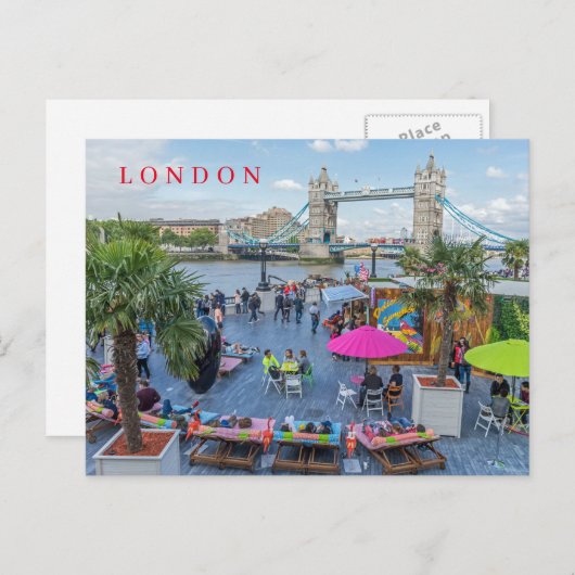 Pont de la Tour de Londres en vue estivale carte p (Devant / Derrière)