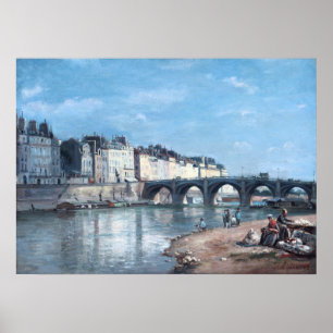 Pont de la Tournelle in Parijs door Stanislas Lépi Poster