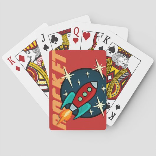 PONT DE NAVIRE DE ROCKET RETRO DE CARTES DE JEU (dos)