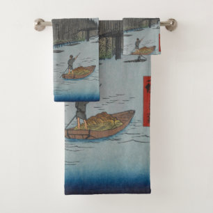 Pont de nuit Kyobashi Vintage Ukiyo-e Art japonais